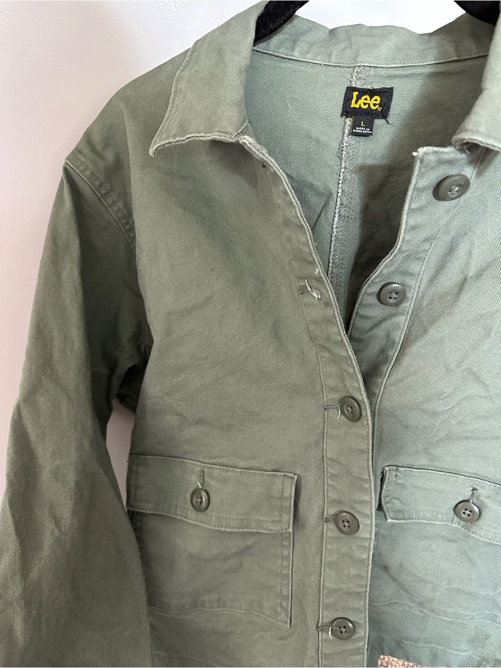 Lee Olive Utility Button-Front Jacket - Picture 2 of 7